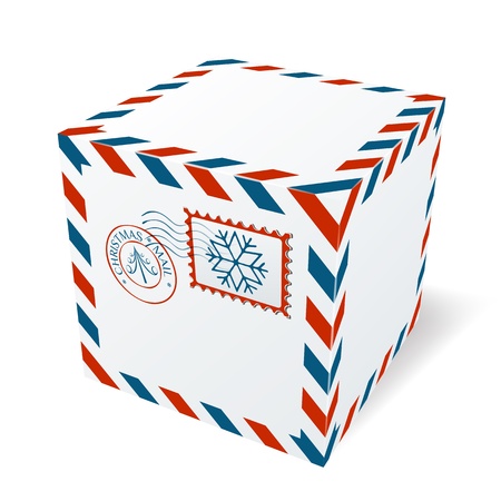 Christmas cardboard boxのイラスト素材