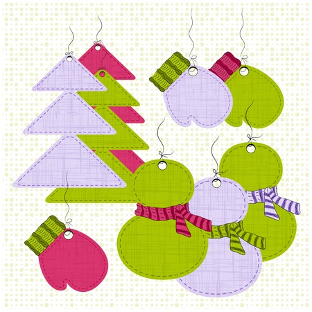 Christmas labels setのイラスト素材