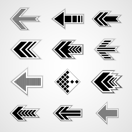 Set of navigation arrowsのイラスト素材