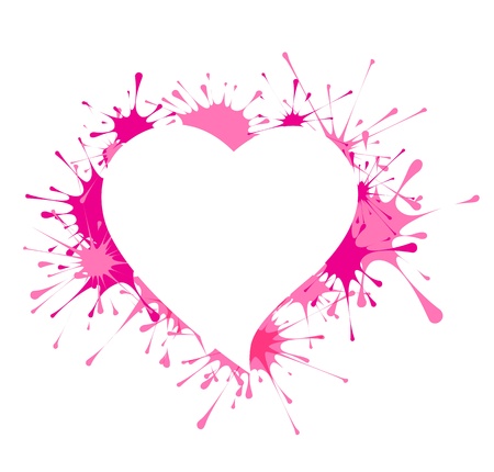 Heart shape in splashesのイラスト素材