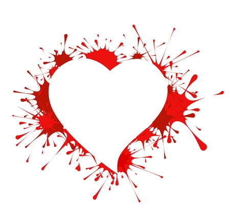 Heart shape in splashesのイラスト素材