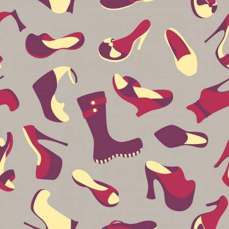 Footwear seamless patternのイラスト素材