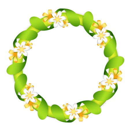 Floral garland, isolated on whiteのイラスト素材