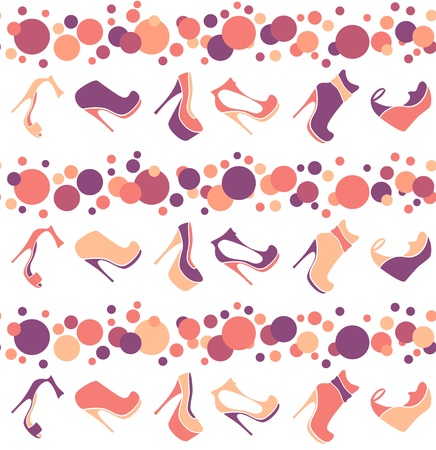 Fashion footwear seamless pattern のイラスト素材