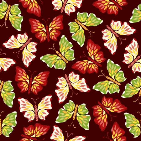 Seamless pattern with decorative butterfliesのイラスト素材
