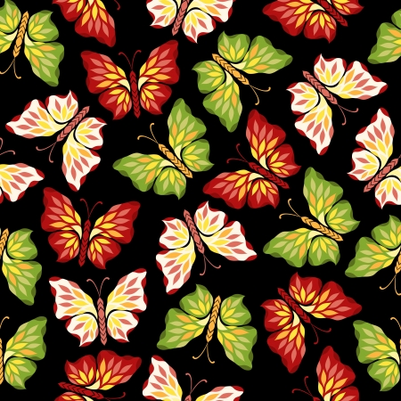 Seamless pattern with decorative butterfliesのイラスト素材