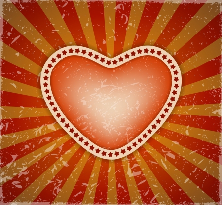 Vintage heart backgroundのイラスト素材