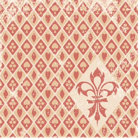 Retro card suits backgroundのイラスト素材