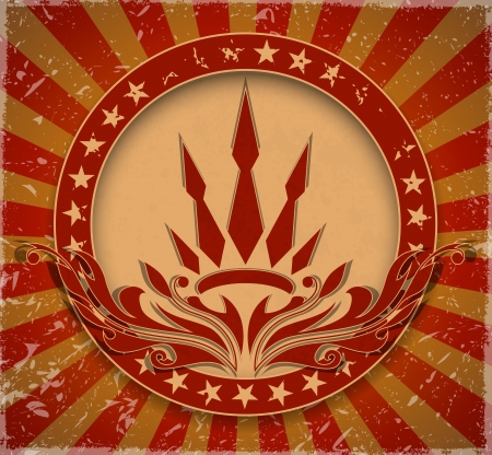Vintage crown backgroundのイラスト素材