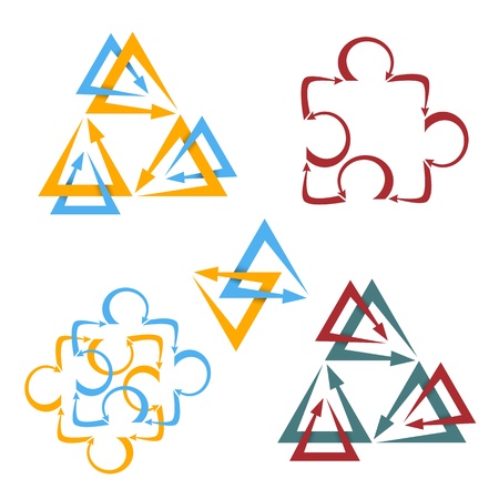 Set of abstract design elementsのイラスト素材