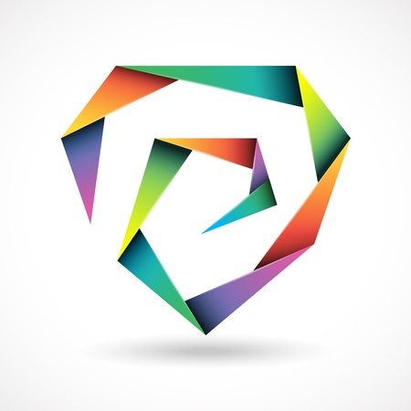 Brand polygonal design conceptのイラスト素材