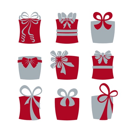 Gift boxes with bowsのイラスト素材