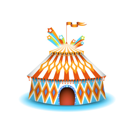Colorful circus illustration, isolated vector object.のイラスト素材