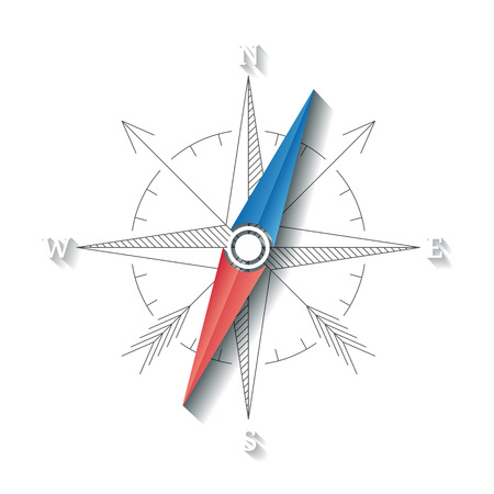 Vector linear compass conceptual signのイラスト素材