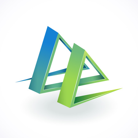 Geometrical creative object, logo, conceptual design.のイラスト素材