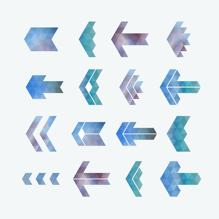 Trendy abstract arrow icons\' set. のイラスト素材