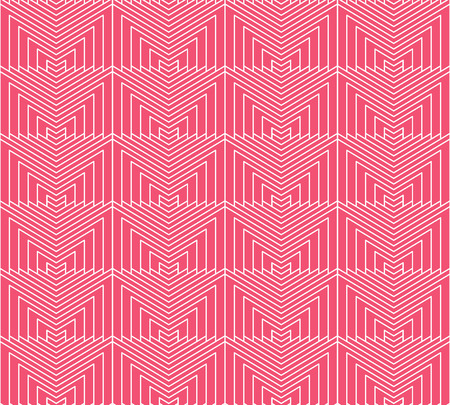 Geometrical optical effect seamless pattern, visual illusion, universal background. Vector, editable.のイラスト素材
