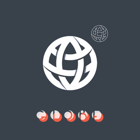 Globe sign, symbol of the Earth global processのイラスト素材