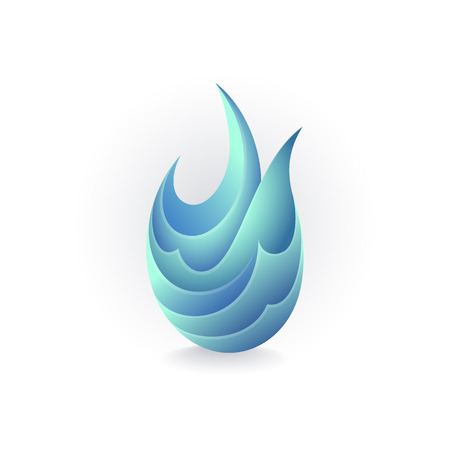 Water concept, isolated conceptual symbol, logo, logotype.のイラスト素材