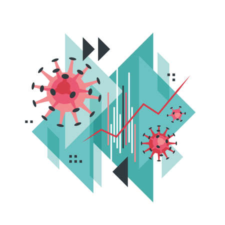 Abstract vector coronavirus illustrationのイラスト素材