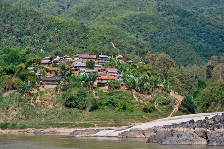 Laos Vientiane Luang Prabang Buddhismの写真素材