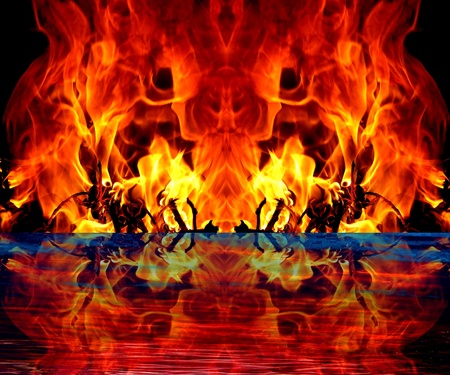 Someone aflame