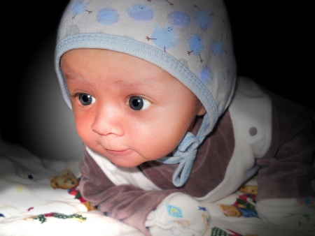 photography with scene small child on monochrome background