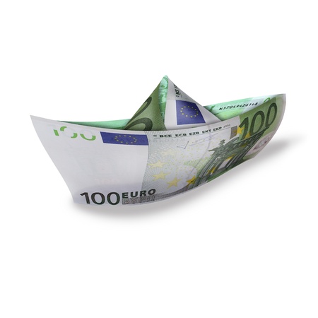 photography with scene of the nave made from euro banknoteの写真素材