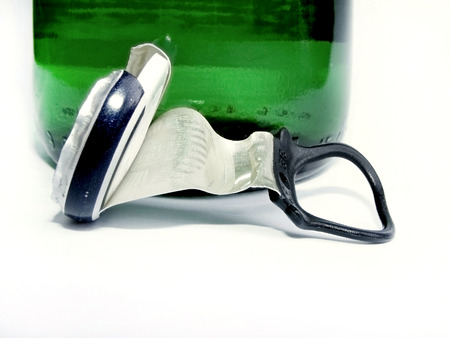 Photography with a bottle of wine on white backgroundの写真素材