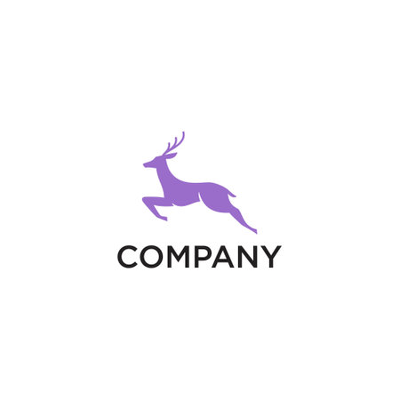 deer logo design vector icon symbol illustration graphic design template - vectorのイラスト素材