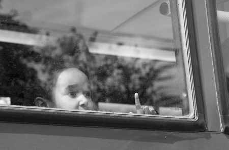 Croydon, London, UK, May 16th 2009, a young ethnic girl on a London public transportのeditorial素材