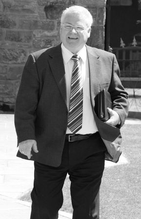 Gretna Green, Scotland, May 24th 2009, vicar / priest at the famous Gretna Greenのeditorial素材