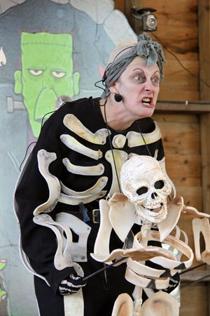 Tulleys Farm, Crawley, UK, 29th October 2009 Actress on stage at a childrens Halloween Festivalのeditorial素材