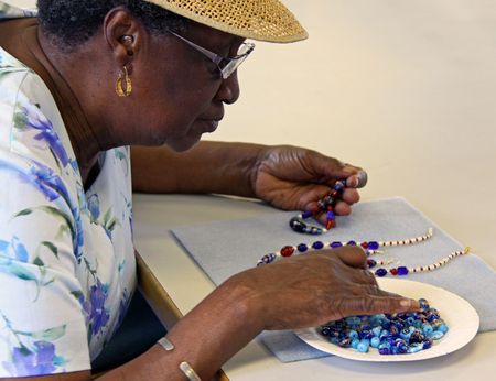 Elevating Success Group, Croydon, London, 13th August 2009 Family jewellery making course for parents and childrenのeditorial素材