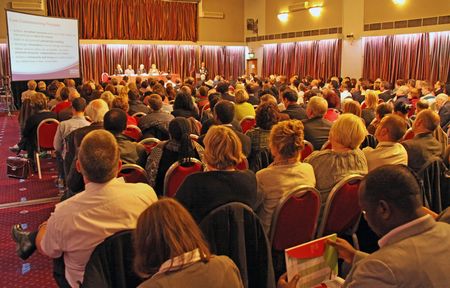 Fairfield Halls, Croydon, London, UK 5th November 2009 people at the Croydon Voluntary Action / C.V.A. Annual General Meeting / A.G.M.のeditorial素材