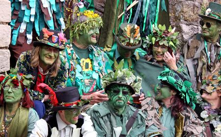 Hastings UK, May 3rd 2010, participants of Jack In The Green Festival, May Day Weekend, Hastings Castleのeditorial素材