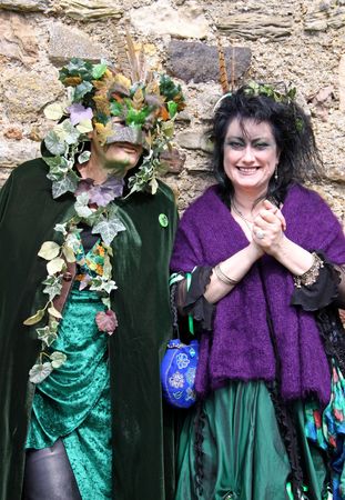 Hastings UK, May 3rd 2010, participants of Jack In The Green Festival, May Day Weekend, Hastings Castleのeditorial素材