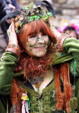 Hastings UK, May 3rd 2010, participant of Jack In The Green Festival, May Day Weekend, Hastings Castleのeditorial素材