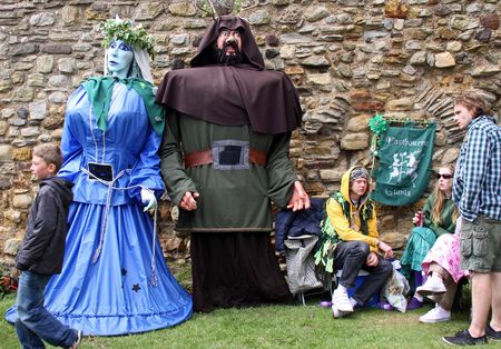 Hastings UK, May 3rd 2010, participants of Jack In The Green Festival, May Day Weekend, Hastings Castleのeditorial素材