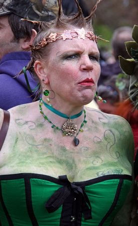 Hastings UK, May 3rd 2010, participant of Jack In The Green Festival, May Day Weekend, Hastings Castleのeditorial素材