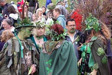 Hastings UK, May 3rd 2010, participants of Jack In The Green Festival, May Day Weekend, Hastings Castleのeditorial素材