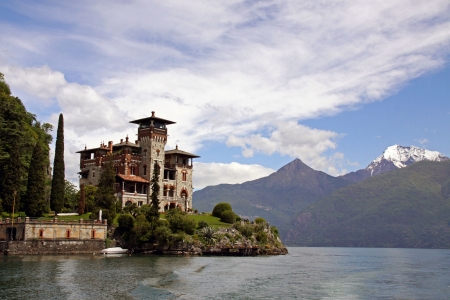 Lake Como, Italy, May 20th 2010, Villa La Gaeta, the famous mountainside house used in the James Bond film Casino Royaleのeditorial素材