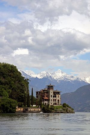 Lake Como, Italy, May 20th 2010, Villa La Gaeta, the famous hillside mansion used in the James Bond film Casino Royaleのeditorial素材