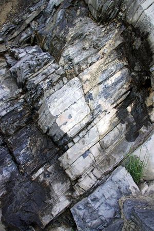 Rock detail of mountain material at Lake Como in Italy