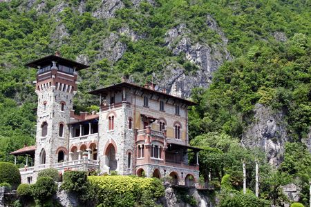 Lake Como, Italy, May 20th 2010, Villa La Gaeta, the famous hillside mansion used in the James Bond film Casino Royaleのeditorial素材