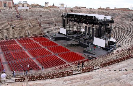 The Arena colosseum, Verona, Veneto, Italy, May 22nd, 2010, built by the ancient Roman Empireのeditorial素材