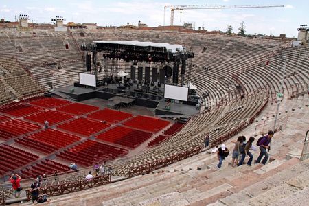 The Arena colosseum, Verona, Veneto, Italy, May 22nd, 2010, built by the ancient Roman Empireのeditorial素材