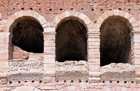 The Arena colosseum, Verona, Veneto, Italy, May 22nd, 2010, built by the ancient Roman Empireのeditorial素材