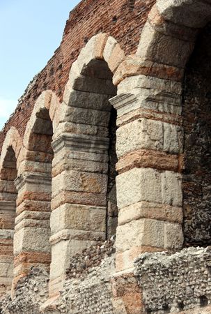 The Arena colosseum, Verona, Veneto, Italy, May 22nd, 2010, built by the ancient Roman Empireのeditorial素材