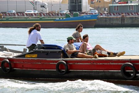 Venice, Italy, 21/5/10 an example of the canal boat traffic industry in the tourist haven of Veniceのeditorial素材
